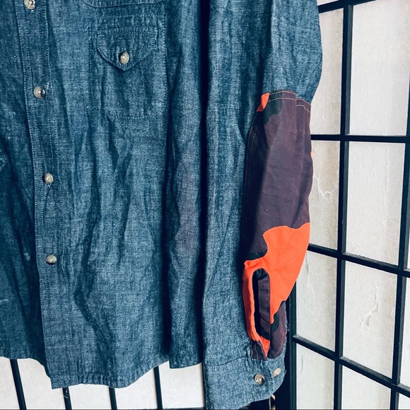 10 Deep denim long sleeve button down sz XL - Picture 2 of 7